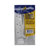 Powermaster Extension Lead 4Way 2M 13Amp (Individually Switched)