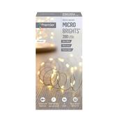 Premier Chritsmas Lights Microbright With Timer Warm White 200 image