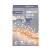 Christmas Lights Ultrabright Garland &amp; Timer White 430 image