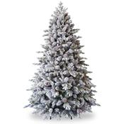 National Tree Company Snowy/Frosted Dorchester Pine Christmas Tree 7.5Ft