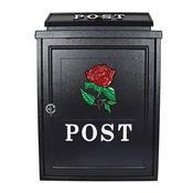 Postzone Red Rose Diecast Post Box