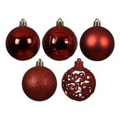 Red Baubles Shatterproof 35 Pack image