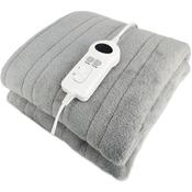 De Vielle Electric Heated Fleece Throw Blanket Grey image