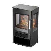 De Vielle Heater Electric Flame Black 1800W