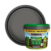 Ronseal Onecoat - Shed &amp; Fence Charcoal Grey 12L image