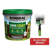 Ronseal One Coat 5L With Free Fence Life Brush image