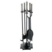 De Vielle Contemporary Companion Set Black And Pewter 28" image