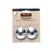 Rosettes Plastic Trojan Chrome 2Pk