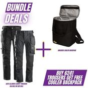 Snickers Trousers 6241 &amp; Free Cooler Backpack 