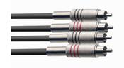 Stagg 1M/3FT Twin Cable RCAm-RCAm image