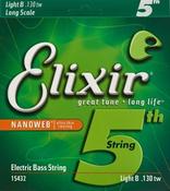 Elixir Nanoweb 15432 130 L Taper Wd Bass Guitar String Nickel image