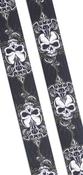 Stagg Terylene Guit Strap Black Skull image