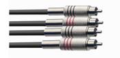 Stagg 2M/6FT Twin Cable RCAm-RCAm image