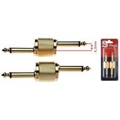 Stagg Mono Jack To Mono Jack Hook Adaptor Gold