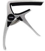 Aroma AC20S Acoustic Guitar Capo, High Quality Aluminium Material, Steel Spring,  High quality silicone cushion, SILVER image