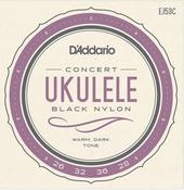 D'Addario EJ53C Concert Ukulele Black Nylon Strings image