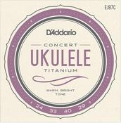 D'Addario EJ87C 28-40 Set Concert Ukulele Strings Titanium image