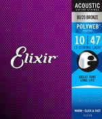 Elixir Polyweb 12 String Light 11150 Acoustic Guitar Strings Bronze image