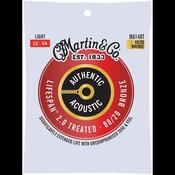 Martin Lifespan Light MA140T Authentic Acoustic Guitar Strings Bronze