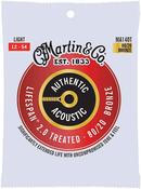 Martin Lifespan Light MA140T Authentic Acoustic Guitar Strings Bronze image