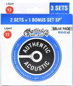 Martin MA540Pk3 Light Acoustic Guitar Strings Phosphor Bronze image
