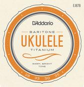 D'Addario EJ87B 28-33 Set Baritone Ukulele Titanium image