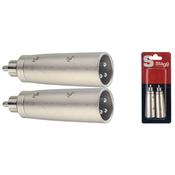 Stagg Male XLR/Male RCA Adaptor Met