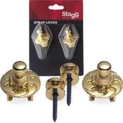 Stagg Strap Buttons And Locks Gold image