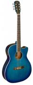 James Neligan BES-ACE Auditorium Electro Acoustic Guitar Spruce Sapele Transparent Blue Burst image
