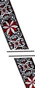 Fire &amp; Stone Folkore Edition Guitar Strap Jacquard Red White image