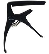 Aroma AC20BK Acoustic Guitar Capo, High Quality Aluminium Material, Steel Spring,  High Quality Silicone Cushion, BLACK image