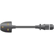 UK Plug To IEC Lead 2.0M Blk