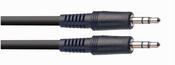 Stagg SAC1MPSMPSB 1M/3Ft Audio Mini Stereo Plug Cable image