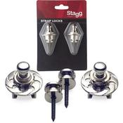 Stagg Strap Button And Lock Chrome image