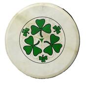 Koda Bodhran  8" X 1 1/2" Natural - Ireland Shamrock With Beater image