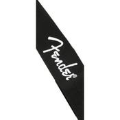 Fender 2 Black Poly Strap W/ White Logo