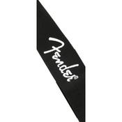 Fender 2 Black Poly Strap W/ White Logo image