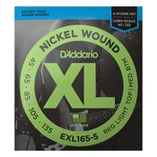 D'Addario EXL165-5 Bass Guitar Strings Nickel Wound image