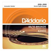 D'Addario EZ900 Extra Light Acoustic Guitar Strings Bronze image