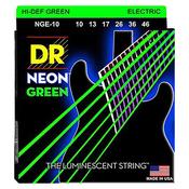 DR Neon HI-DEF NGE-10 10-46 UV Electric Guitar Strings Green Nickel image