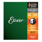 Elixir 14052 45-100 Bass Guitar Strings Nickel image
