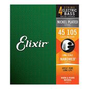 Elixir 14077 045 Bass Guitar Strings Nickel image