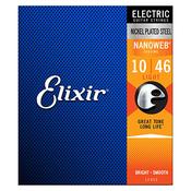 Elixir Nanoweb 12052 10-46 Light Electric Guitar Strings Nickel image