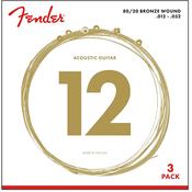 Fender 80/20 Bronze Acoustic Guitar Strings 012-052 image