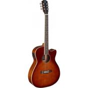 James Neligan BES-Ace Auditorium Electro Acoustic Guitar Spruce Sapele Dark Cherryburst Left Hand image