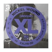 D'Addario EXL115-3D Medium Electric Guitar Strings image