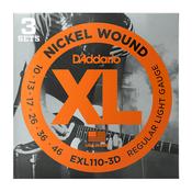 D'Addario EXL110-3D Electric Guitar Strings Nickel Wound