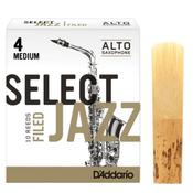 D'Addario Select Jazz Filed Alto Sax Reeds, 4M