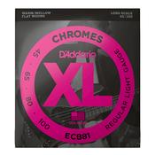 D'Addario ECB81 Regular Light Bass Guitar Strings Chrome Flat