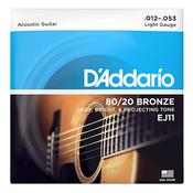 D'Addario EJ11 Regular Light  Acoustic Guitar Strings Bronze image